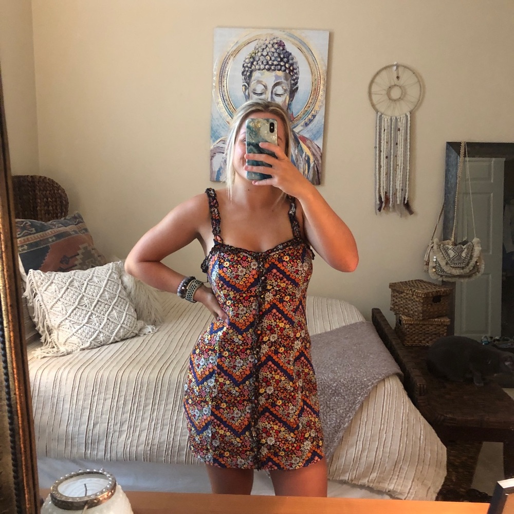 *SOLD* Rainbow Floral Dress